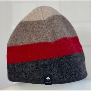 Mont-bell Striped Fleece Beanie Hat Unisex Multicolor S/M Modern Wool Winter